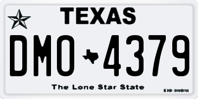 TX license plate DMO4379