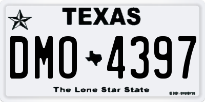 TX license plate DMO4397