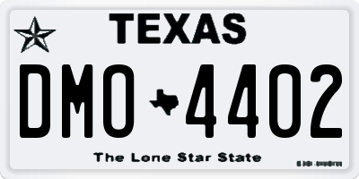 TX license plate DMO4402