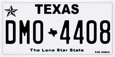 TX license plate DMO4408