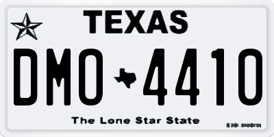 TX license plate DMO4410