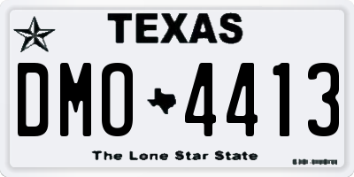 TX license plate DMO4413