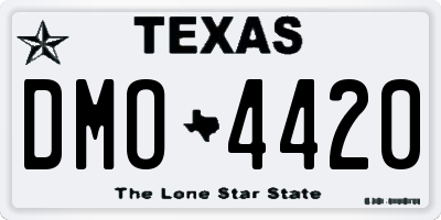 TX license plate DMO4420