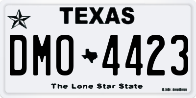TX license plate DMO4423