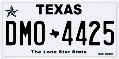 TX license plate DMO4425