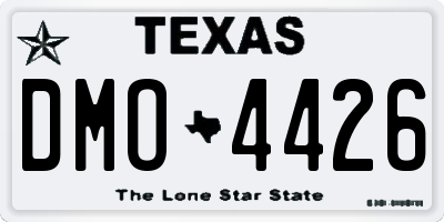 TX license plate DMO4426
