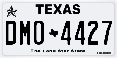 TX license plate DMO4427