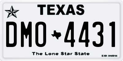 TX license plate DMO4431