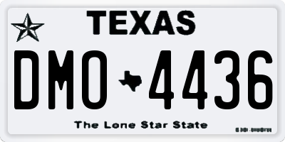 TX license plate DMO4436