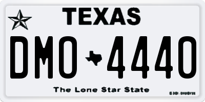 TX license plate DMO4440