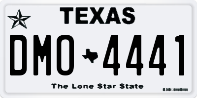 TX license plate DMO4441
