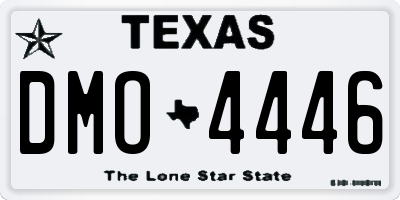 TX license plate DMO4446