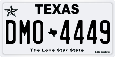TX license plate DMO4449
