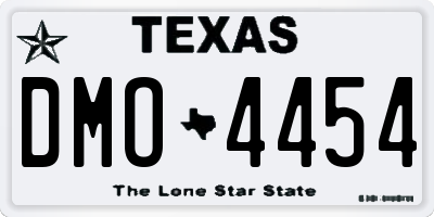 TX license plate DMO4454