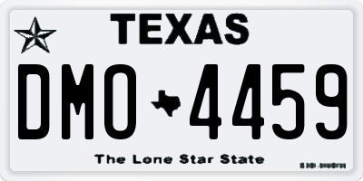 TX license plate DMO4459