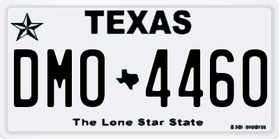 TX license plate DMO4460