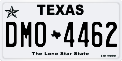 TX license plate DMO4462