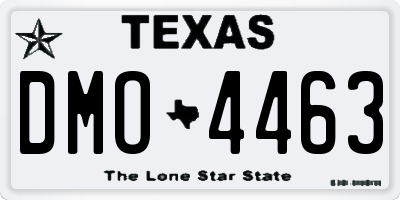 TX license plate DMO4463