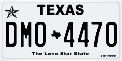 TX license plate DMO4470