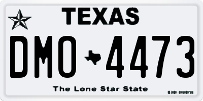 TX license plate DMO4473
