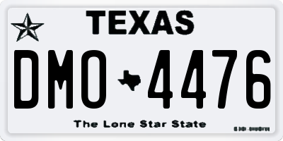 TX license plate DMO4476
