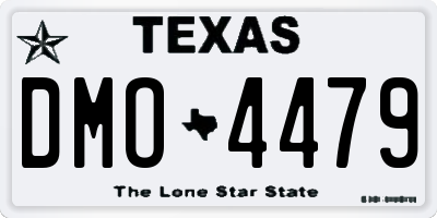 TX license plate DMO4479