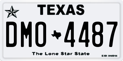 TX license plate DMO4487