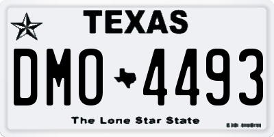 TX license plate DMO4493