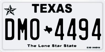TX license plate DMO4494
