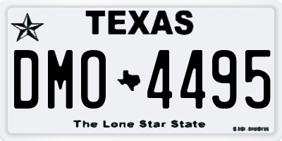 TX license plate DMO4495