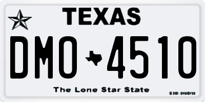 TX license plate DMO4510