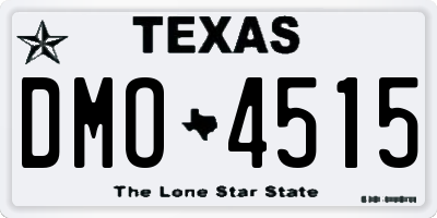 TX license plate DMO4515