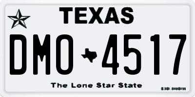 TX license plate DMO4517