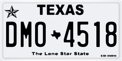 TX license plate DMO4518