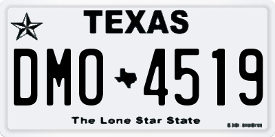 TX license plate DMO4519
