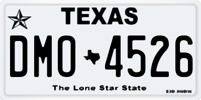 TX license plate DMO4526