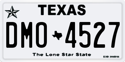 TX license plate DMO4527