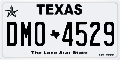 TX license plate DMO4529