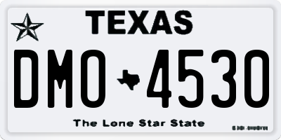 TX license plate DMO4530