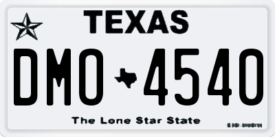 TX license plate DMO4540