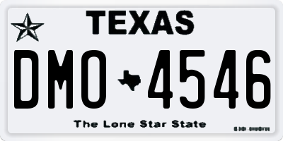 TX license plate DMO4546