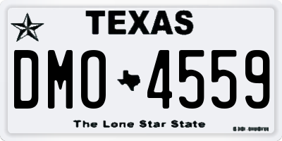 TX license plate DMO4559