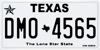 TX license plate DMO4565