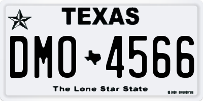 TX license plate DMO4566