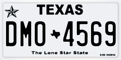 TX license plate DMO4569