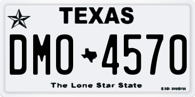 TX license plate DMO4570