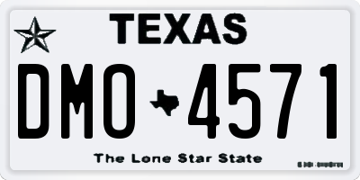 TX license plate DMO4571
