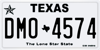 TX license plate DMO4574