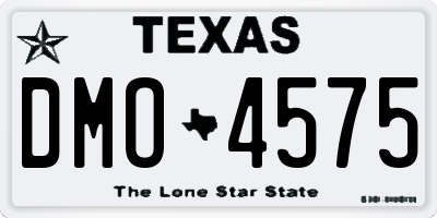 TX license plate DMO4575