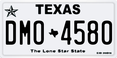 TX license plate DMO4580